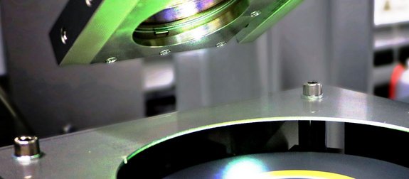 An approach using blue diode lasers on a rotating disc with a ring of phosphor applied by Laserline diode lasers