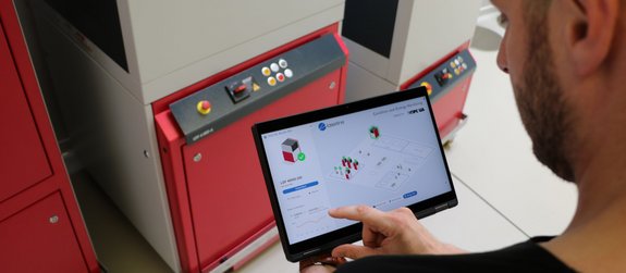 Digital condition monitoring of lasers via tablet by Laserline diode lasers