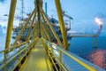 Oil and gas platform on the ocean by Laserline diode lasers