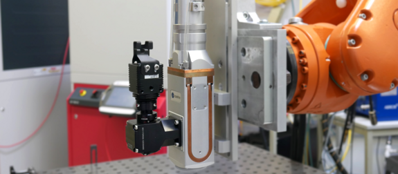 An OTC3 with a robot in a laboratory by Laserline diode lasers