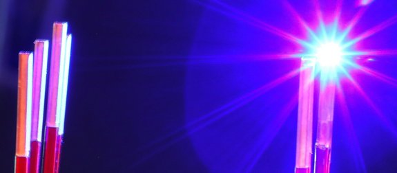 LDM blue diode laser beam on copper contacts by Laserline diode lasers