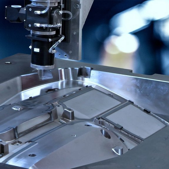 Process of a metal model being hardened by Laserline diode lasers