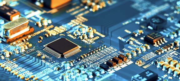 A flip chip attached on a electronic circuit board by Laserline diode lasers