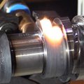 Camshaft during hardening process with laser heat treatment by Laserline Diode Lasers