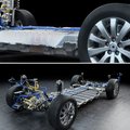 Body of a car suspension with a battery pack housed in an aluminum box welded by precision power laser from Lincoln Electric by Laserline diode lasers