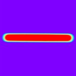 Line spot for welding application from a cladding optic shown as a heatmap by Laserline diode lasers